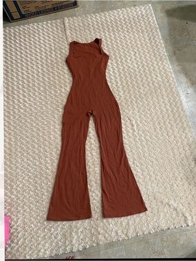 New Women Medium Brown Flare Jumpsuit